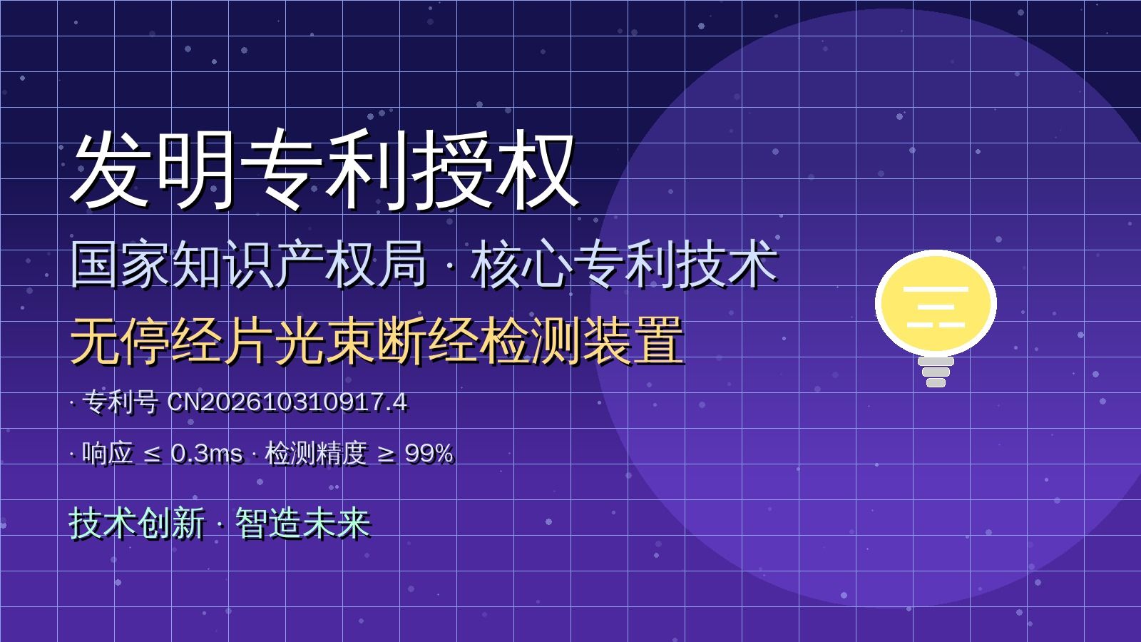 核心产品发明专利申请公布并进入实质审查 · 10项发明专利全部实质审查